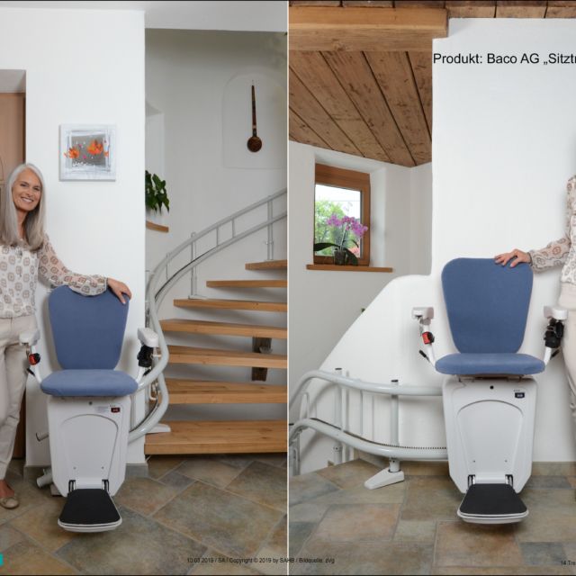 Sitztreppenlifte in der Exma VISION Hilfsmittelausstellung | SAHB